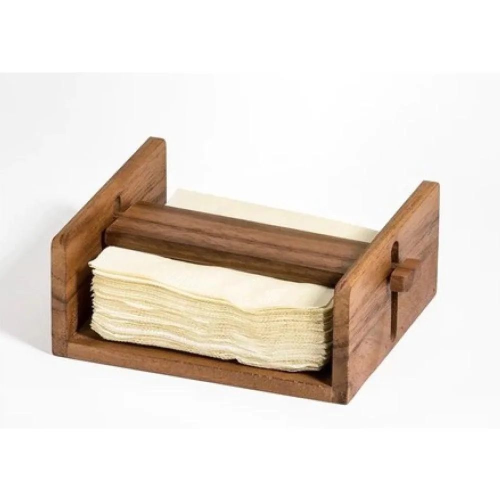 Kalmar Home Kalmar Home Cocktail Napkin Holder 5" x 5" Acacia Wood — product photo