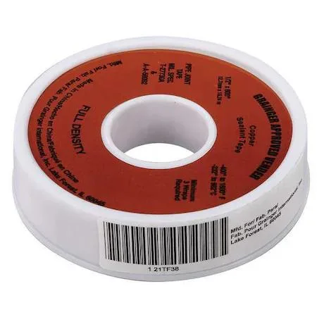 Zoro Select Zoro Select 21TF38 Anti-Seize Tape 1/2 in Copper — product photo