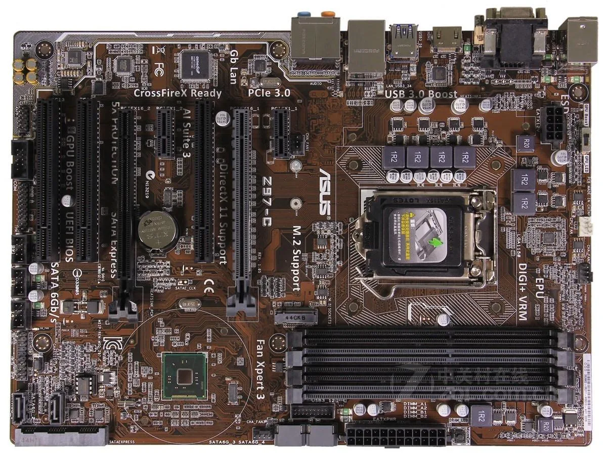 ASUS ASUS Z97-C LGA 1150 Intel Z97 DDR3 32GB ATX Intel motherboard — product photo