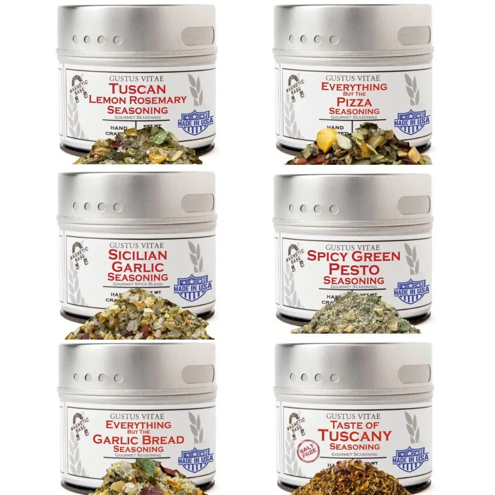 Gustus Vitae Condiments Gustus Vitae Condiments Italian Seasoning Gift Set Six Pack — product photo