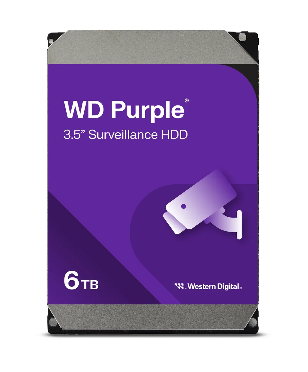 Western Digital Western Digital WD63PURZ Purple 6TB 5400 RPM 256MB SATA 3.5" internal hard drive — product photo