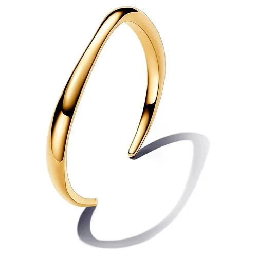 PANDORA PANDORA Organically Shaped Open Bangle 14k gold-plated bracelet — product photo
