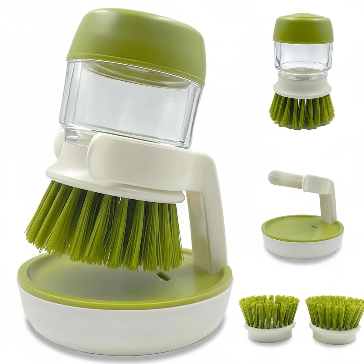  OXO Good Grips Soap Dispensing Palm Brush Green — product photo
