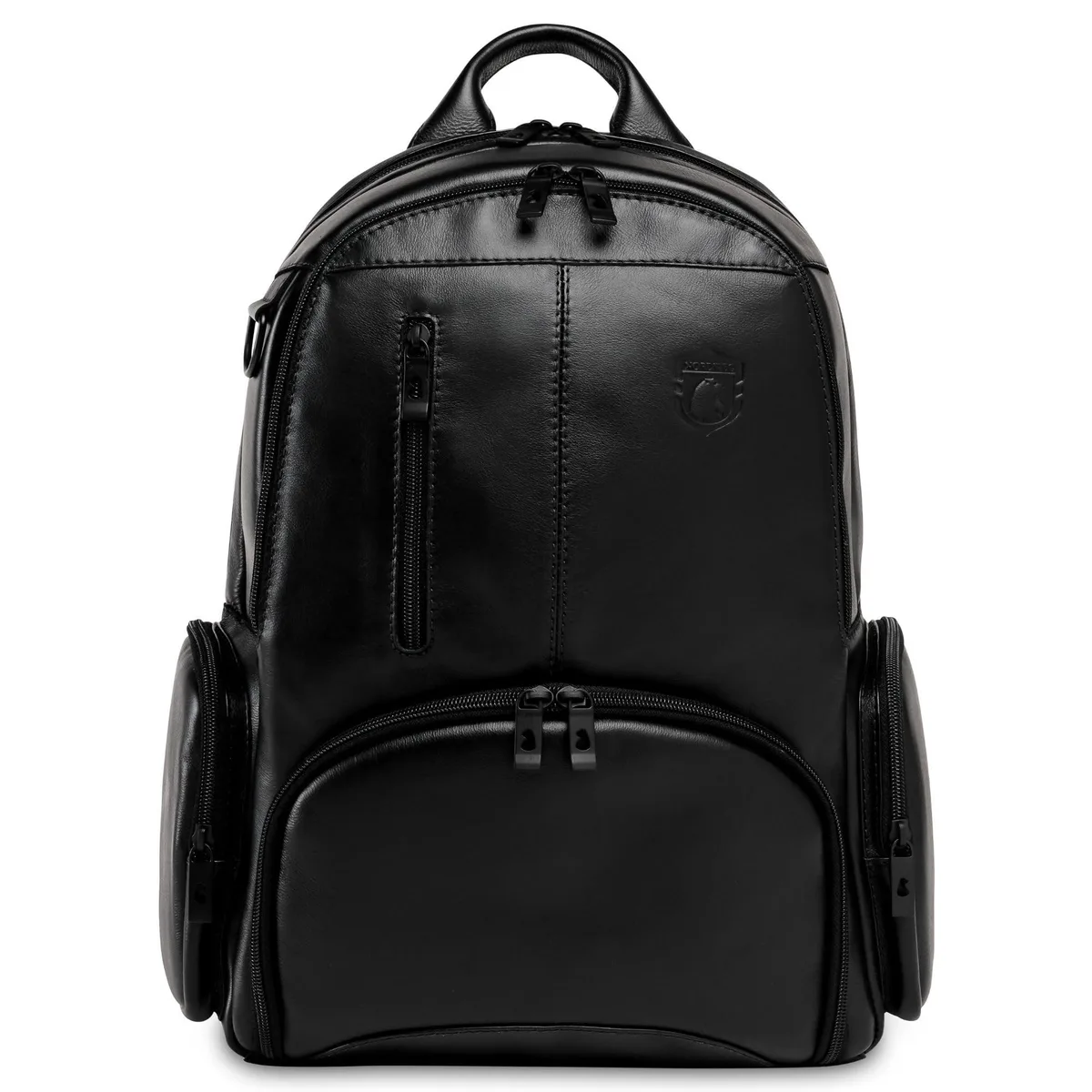 ARENTI ARENTI Nordweg Leather Laptop Backpack NW072B 15.6" 31L Black 2 in 1 accessory — product photo