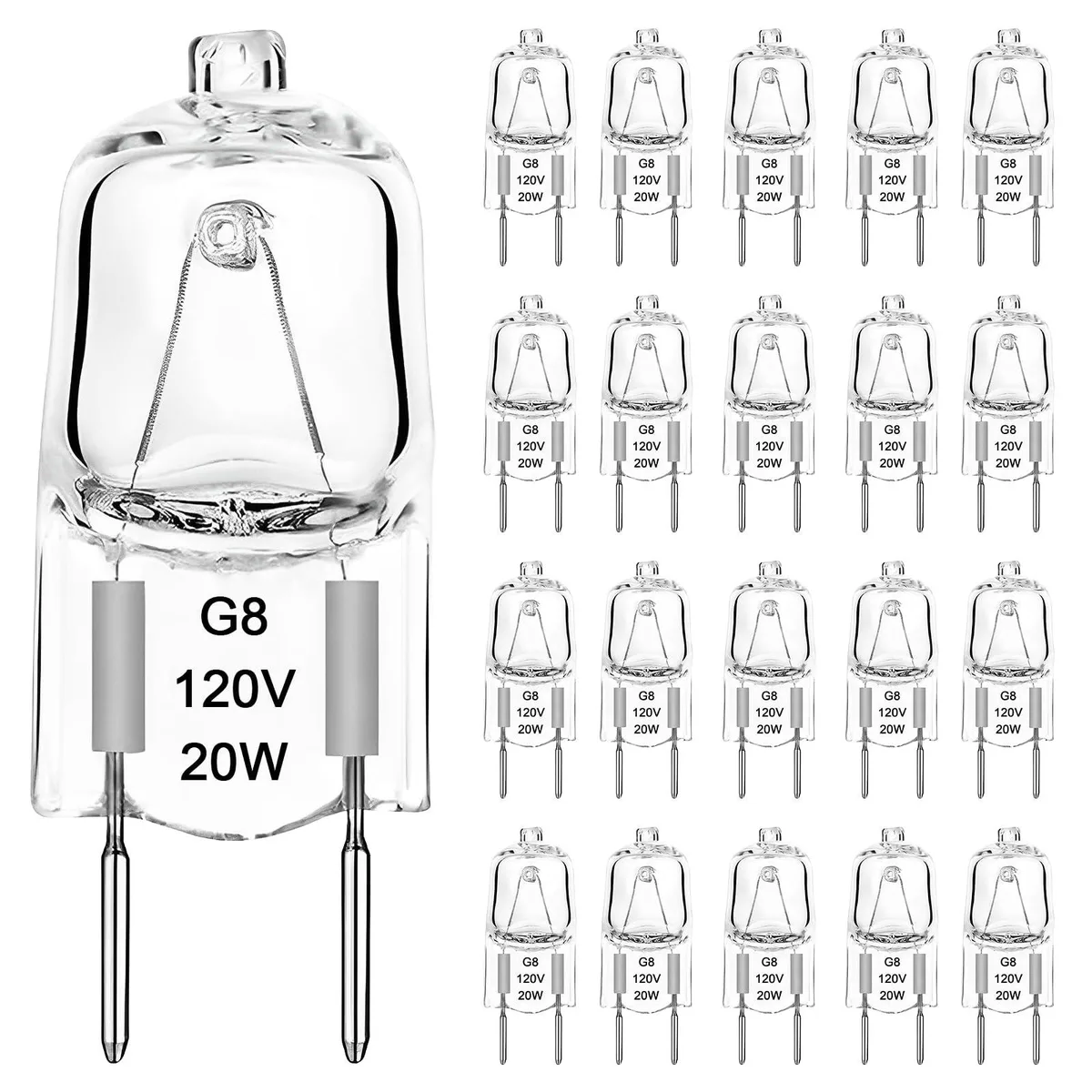 KEHIPI KEHIPI G8 Halogen 20W 120V 12-Pack Warm White — product photo