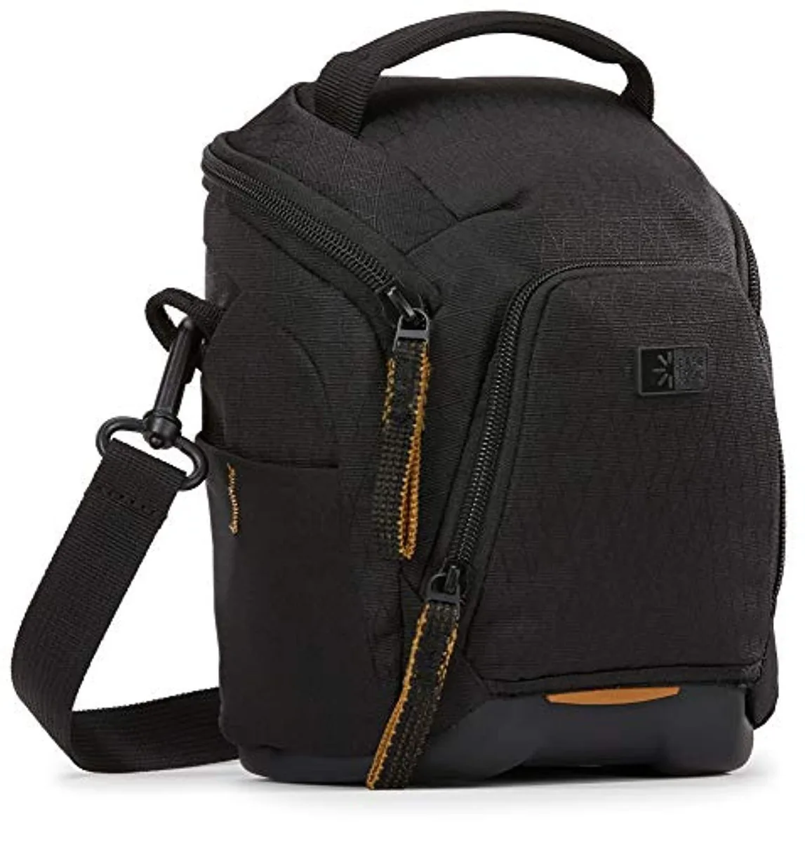 Case Logic Viso camera bag, black fabric with moulded grey EVA base, top handle and shoulder strap