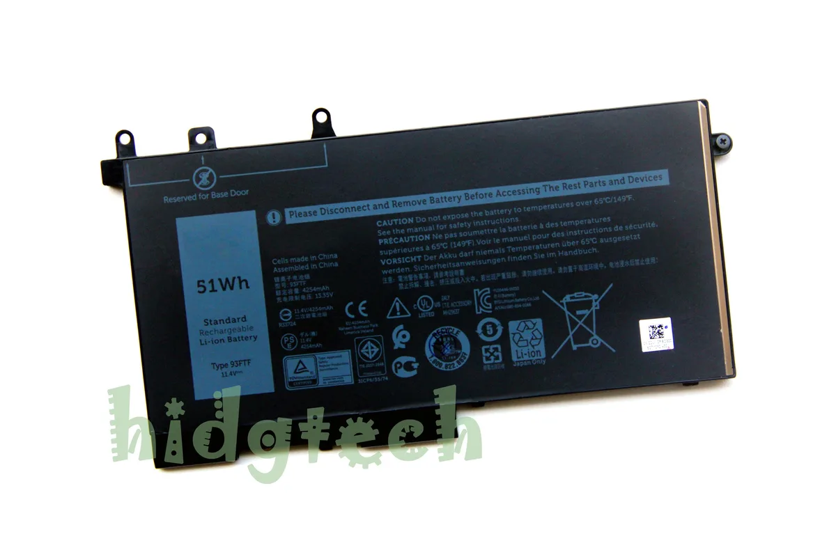 Beisite Beisite 93FTF 51Wh 11.4V laptop battery for Latitude 5280 5480 5580 5590 5490 5288 5290 5488 — product photo