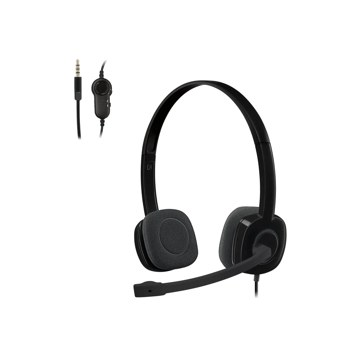  Logitech H151 Stereo Headset 981-000587 3.5 mm Wired Black — product photo