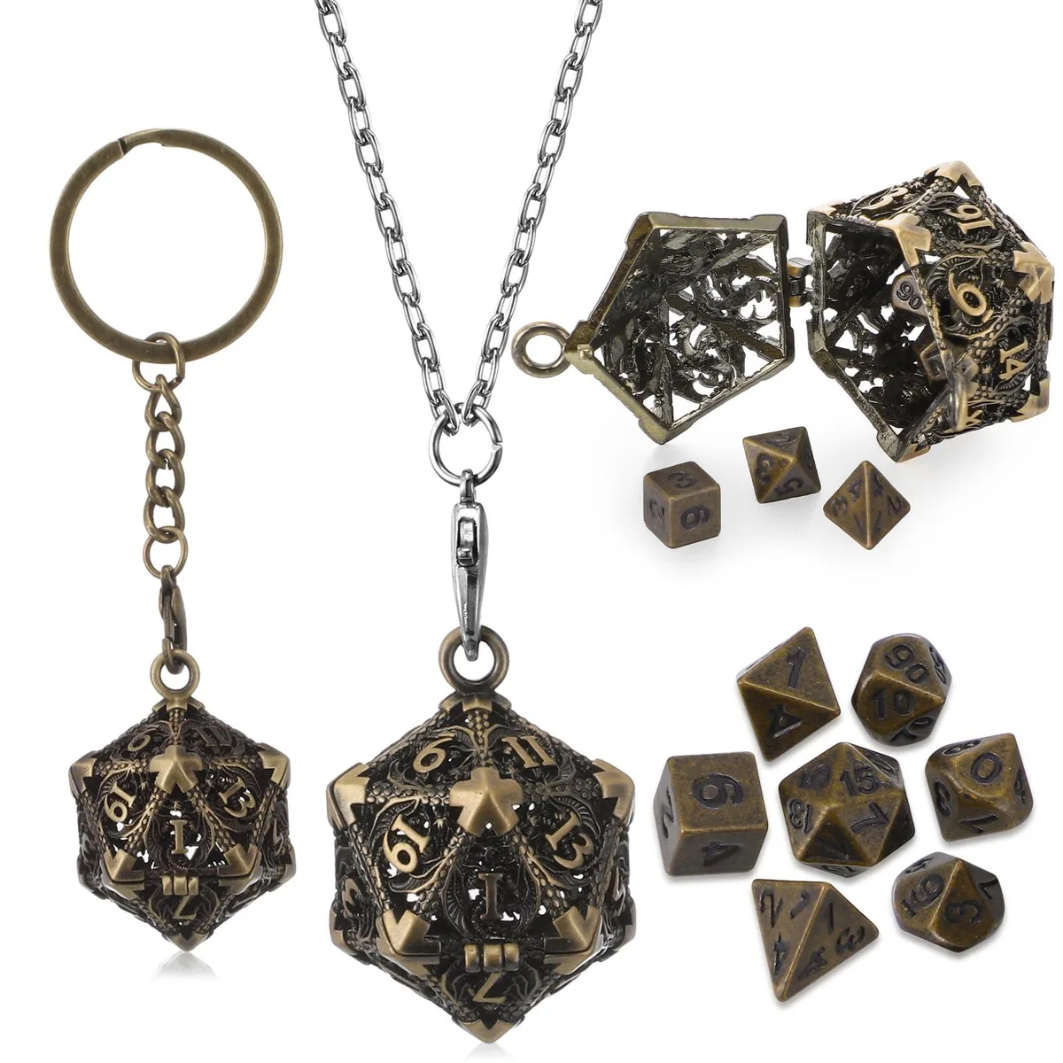 Syhood Mini Dice Set 6mm Antique Gold hobby collectible — product photo