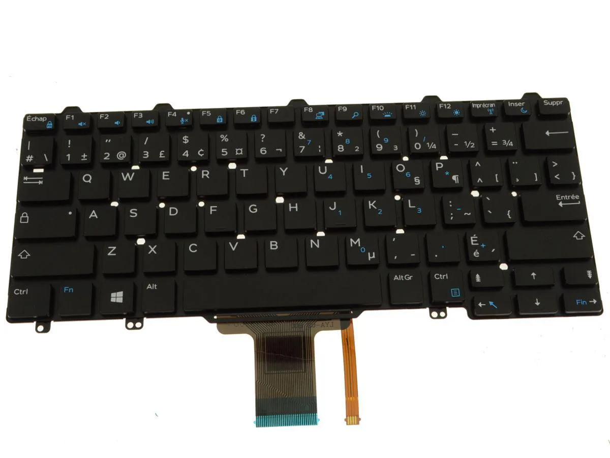 DELL DELL French Canadian Backlit Keyboard R2VF8 for Latitude 7270 5270 XPS 12 9250 — product photo