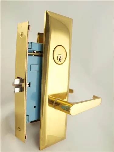 Marks USA Marks USA New Yorker 7NY92DW/3 Polished Brass Mortise Door Lock — product photo
