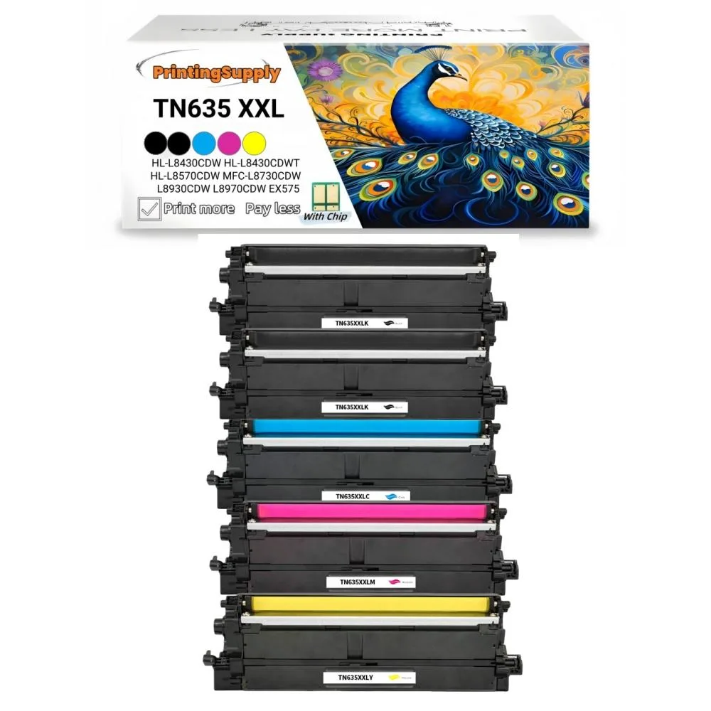 Aster Graphics Inc Aster Graphics Inc 5 Pack TN635XXL Black/Cyan/Magenta/Yellow Toner Cartridge — product photo