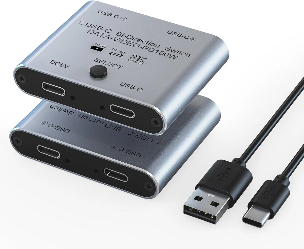 AUTYUE AUTYUE USBC201 USB-C KVM Switch 2-Port 8K 60Hz 10Gbps 100W PD — product photo