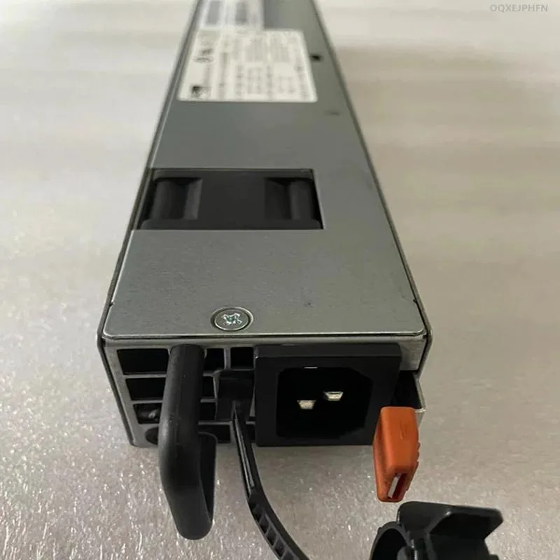 Black ATX power supply unit with gold certification badge and cooling fan visible