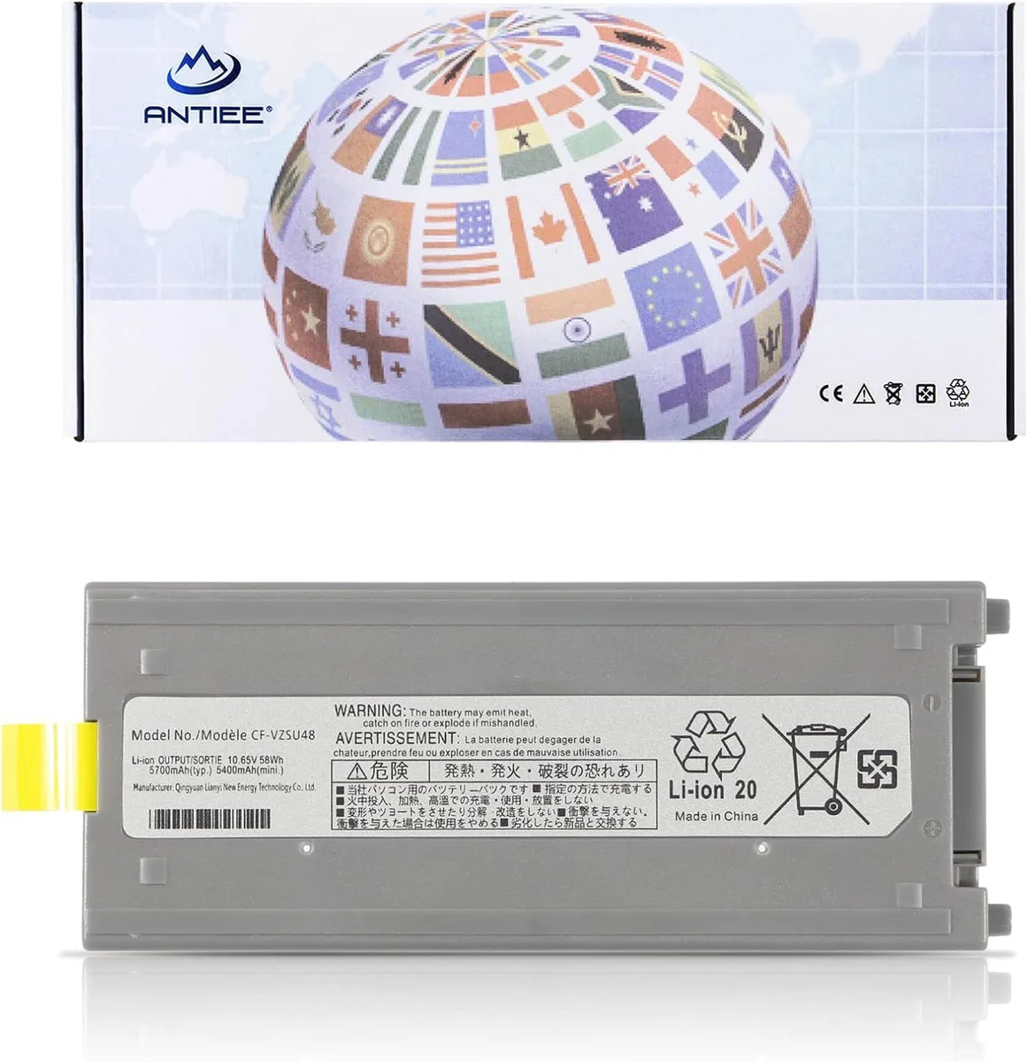 PISKEKAT PISKEKAT CF-VZSU48 Laptop Battery 10.65V 58Wh for Panasonic Toughbook CF-19 — product photo