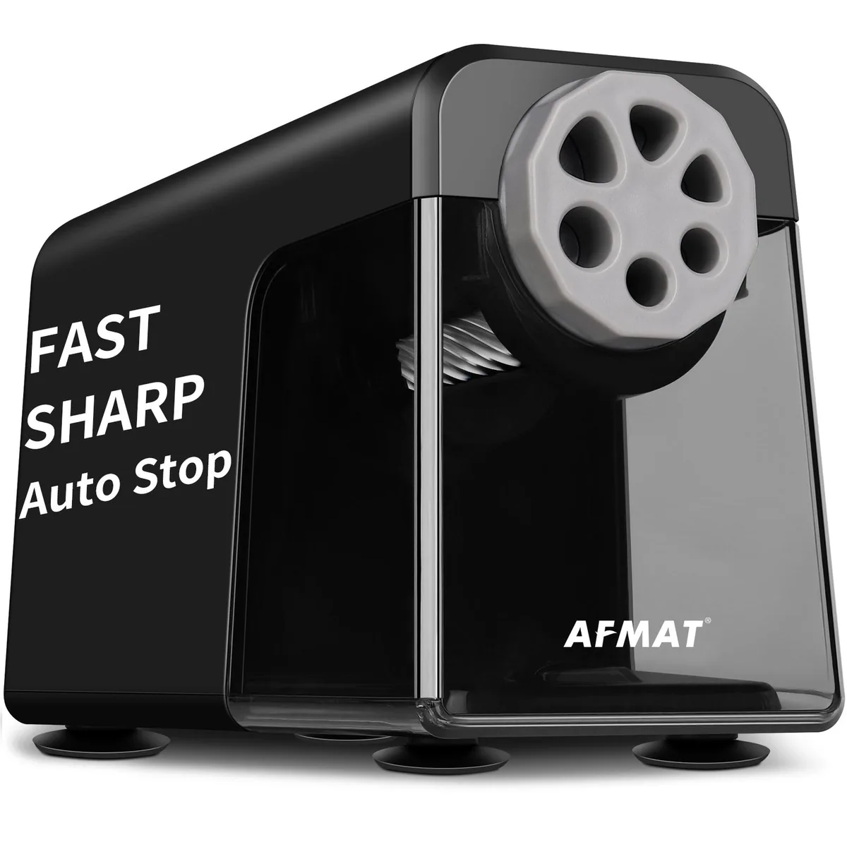 AFMAT AFMAT Electric Pencil Sharpener Heavy Duty 6 Holes 10.2mm 7000 Sharpening Times — product photo