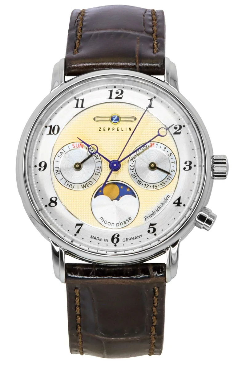 Graf Zeppelin Graf Zeppelin 85375 Women's Watch Gold Dial Leather Strap Quartz — product photo