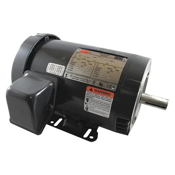 Dayton three-phase motor 2 HP steel frame C-face mount