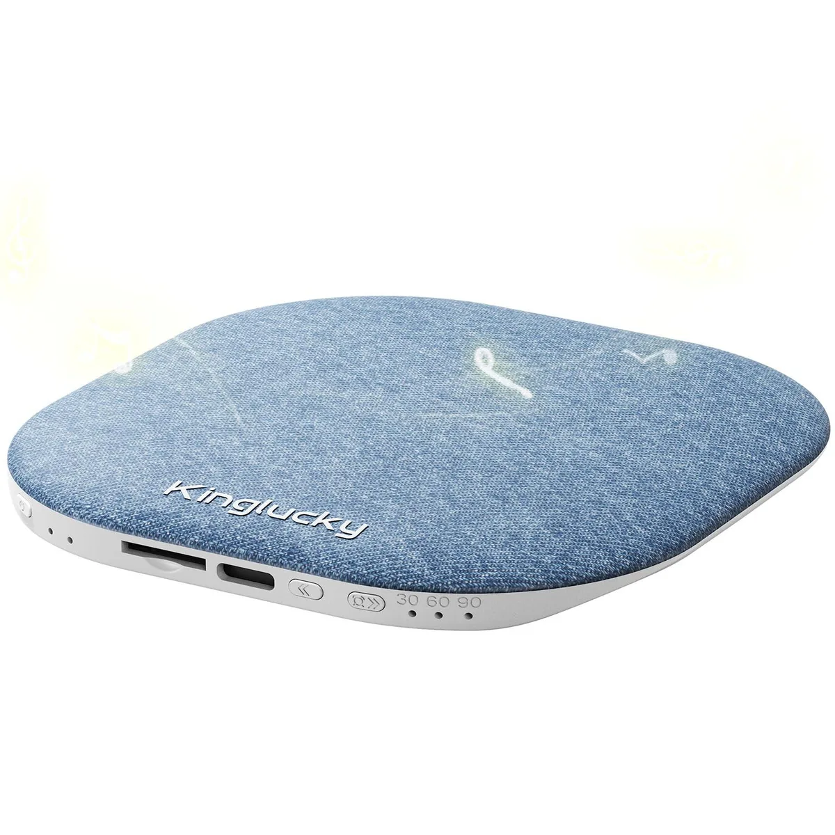Thin blue under-pillow speaker, rectangular shape