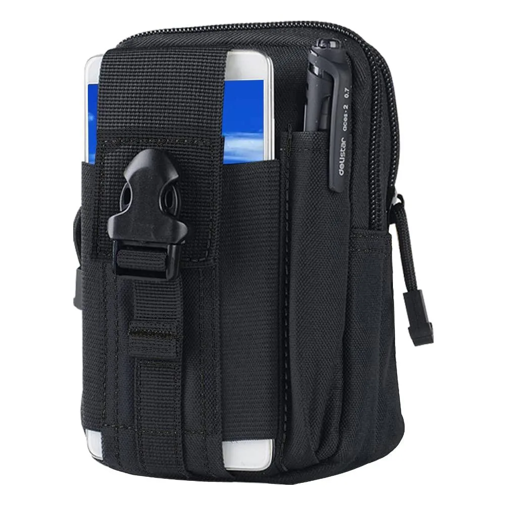 No Sew No Sew Tactical Waist Belt Bag Black 15.99 x 8.99 x 1 in — product photo
