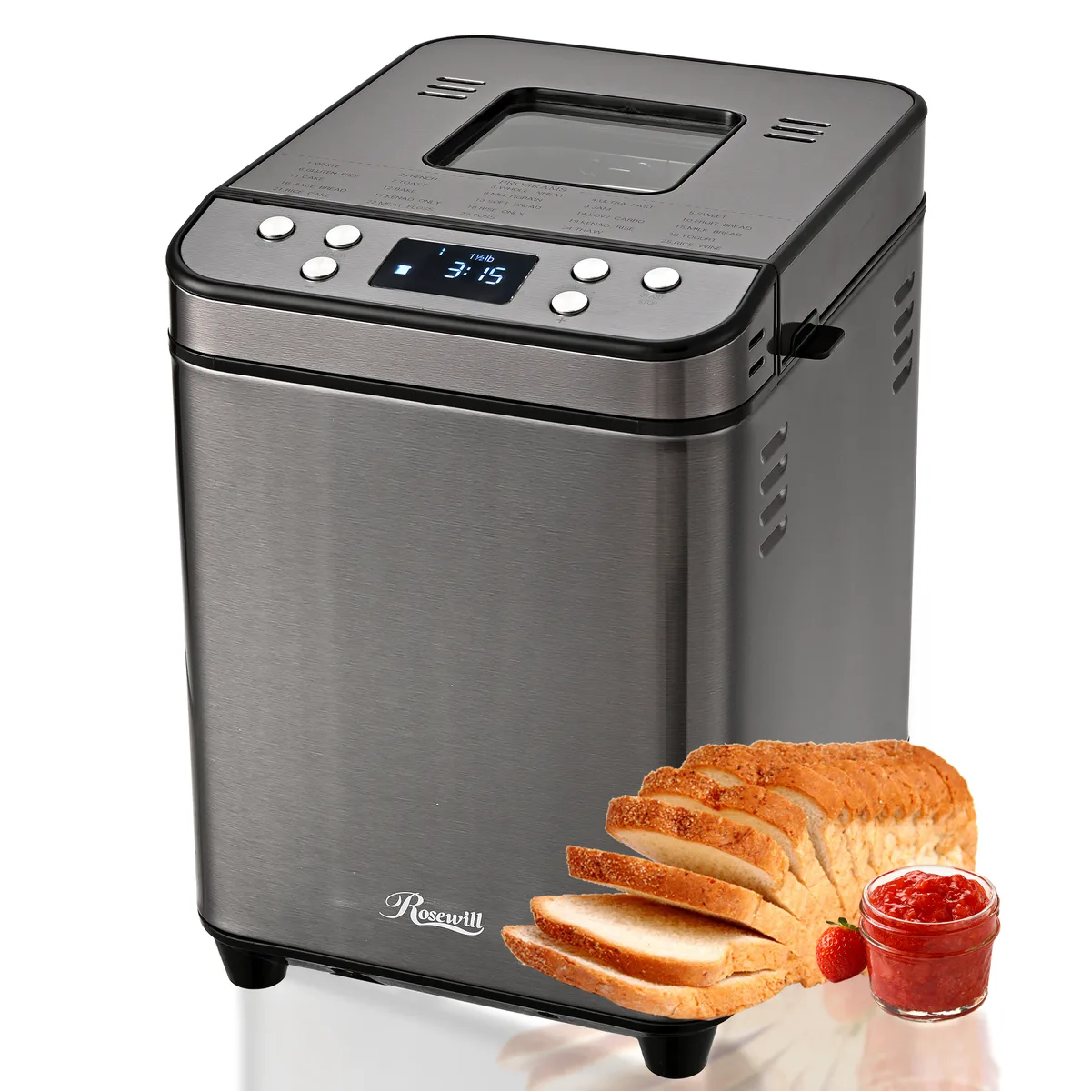 Rosewill Rosewill RHBM-25001GR bread maker 25 programs 2lb 600W grey — product photo