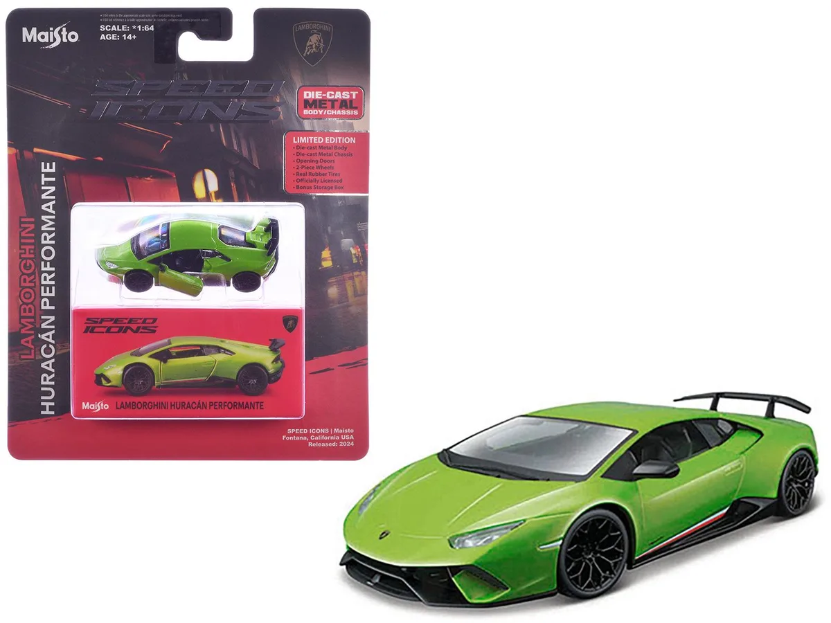 Maisto Maisto Lamborghini Huracan Performante Green Speed Icons 1/64 hobby collectible — product photo