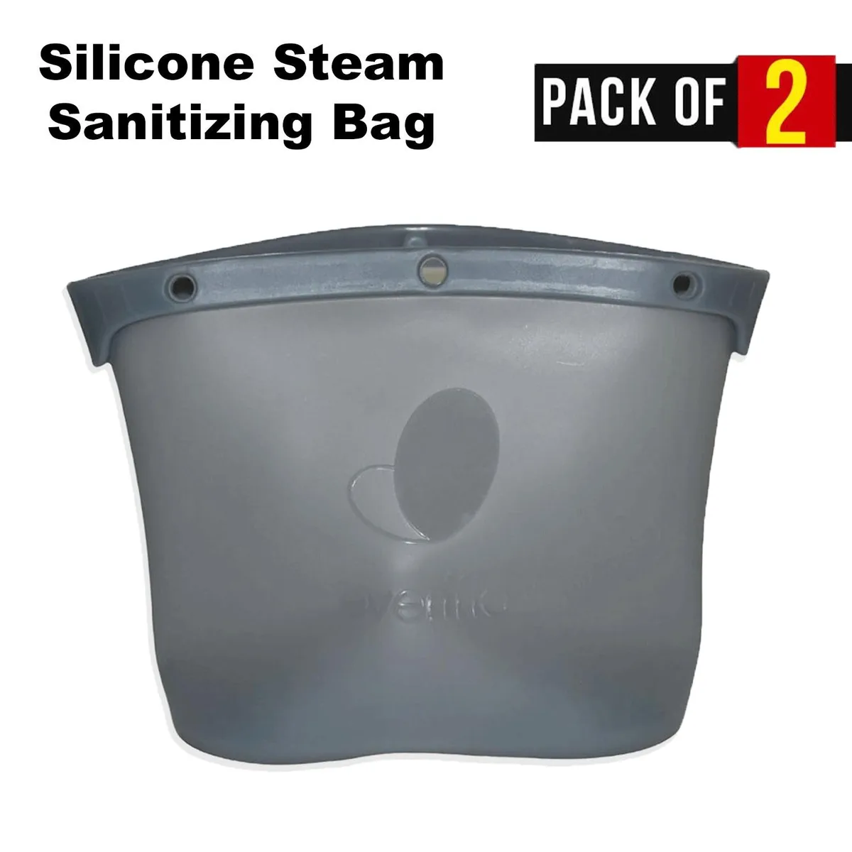 Evenflo Evenflo Feeding Silicone Steam Sanitizing Bag Grey 2211111 (Pack of 2) — product photo