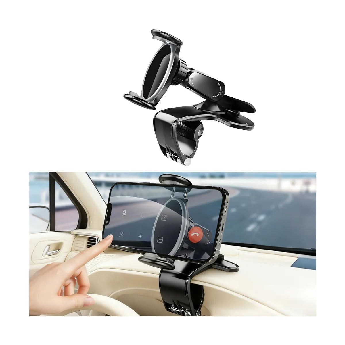  Zpana Car Dashboard Phone Holder Zpana-Car3 Black 360° Parking Number 9.3x9.7x12.6cm — product photo