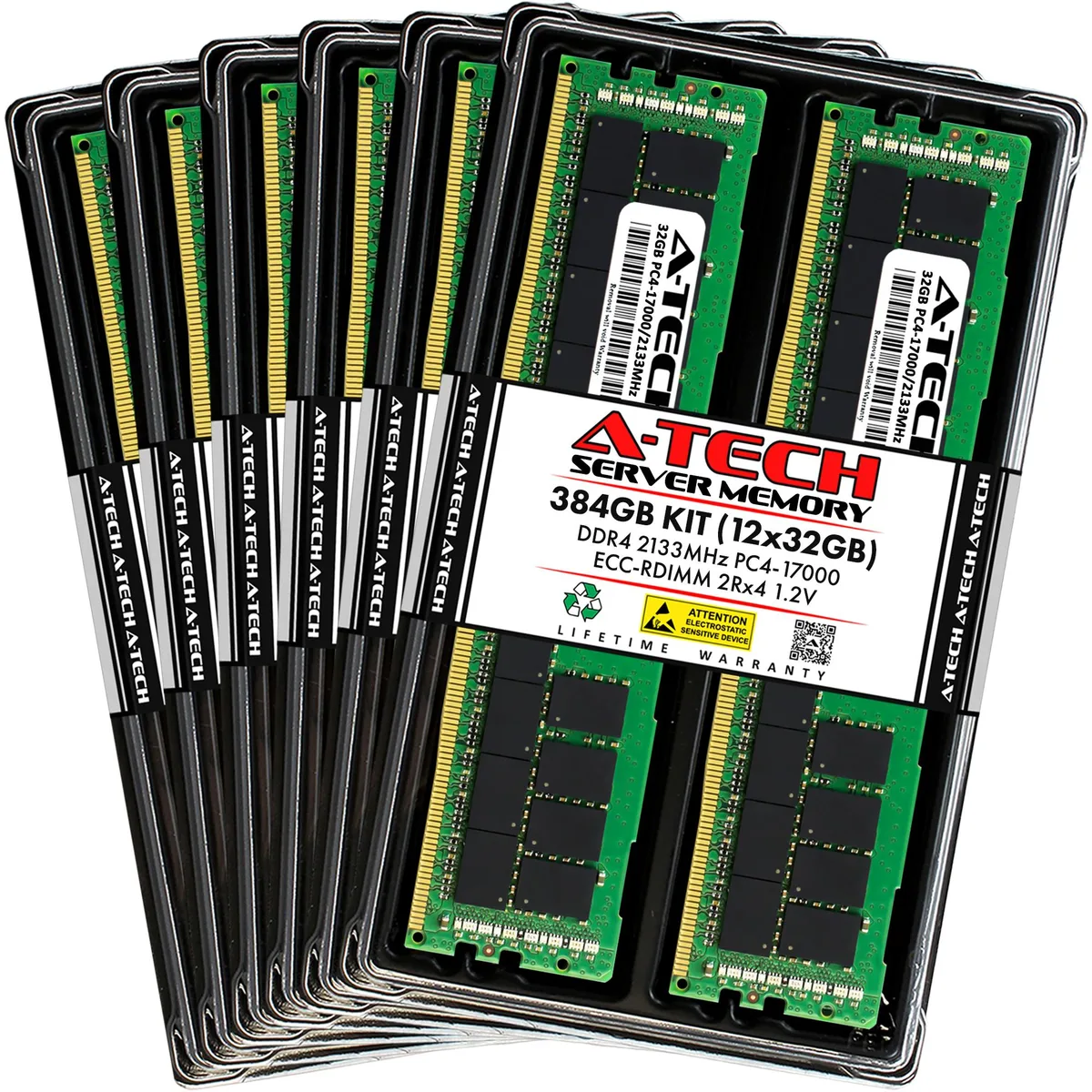 A-Tech A-Tech 384GB (12x32GB) DDR4-2133 ECC RDIMM 2Rx4 memory upgrade — product photo