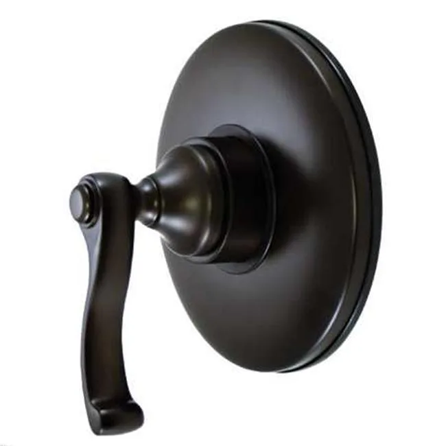 Kingston Brass volume control trim in oil-rubbed bronze with lever handle