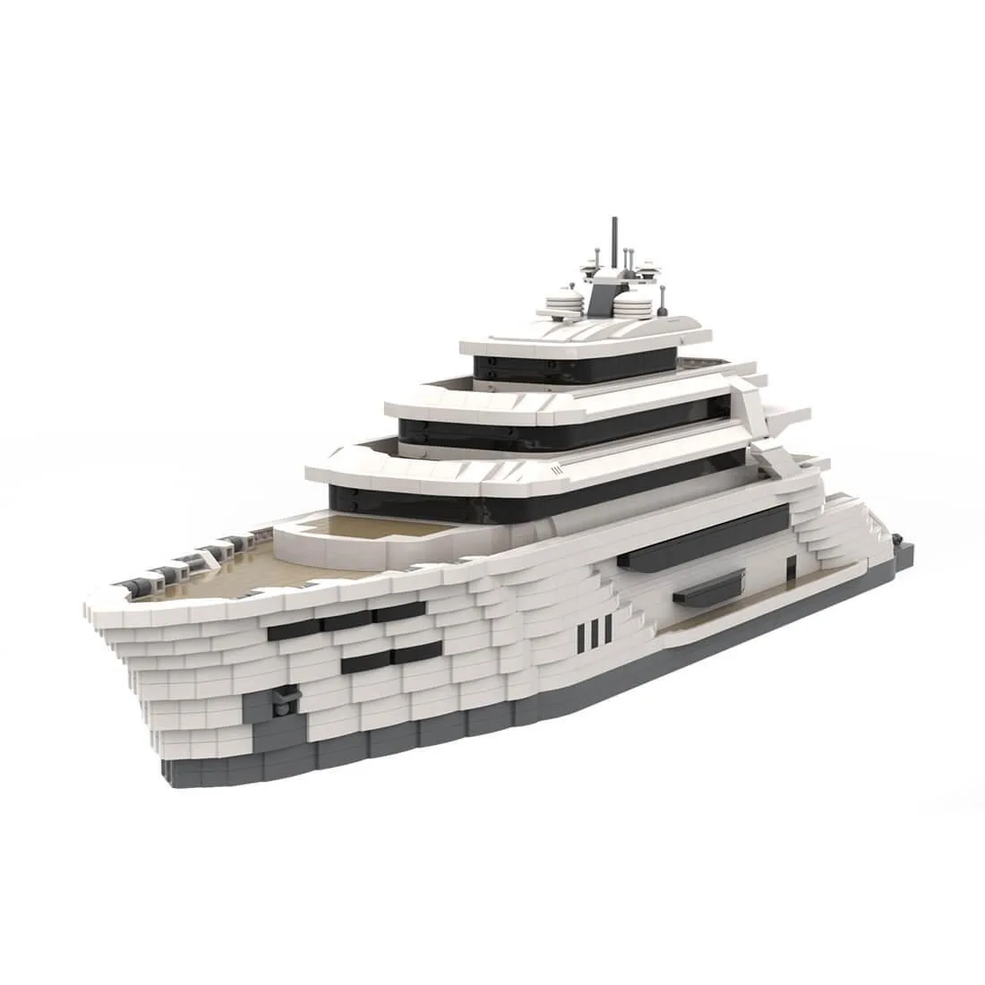 ZITIANYOUBUILD ZITIANYOUBUILD Custom MOC-154458 Large Super Luxury Yacht 4188PCS Building Set — product photo