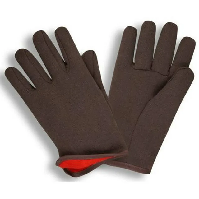 G & F Products G & F Products Jersey Winter Gloves Brown Red Fleece Large 12 Pairs — product photo