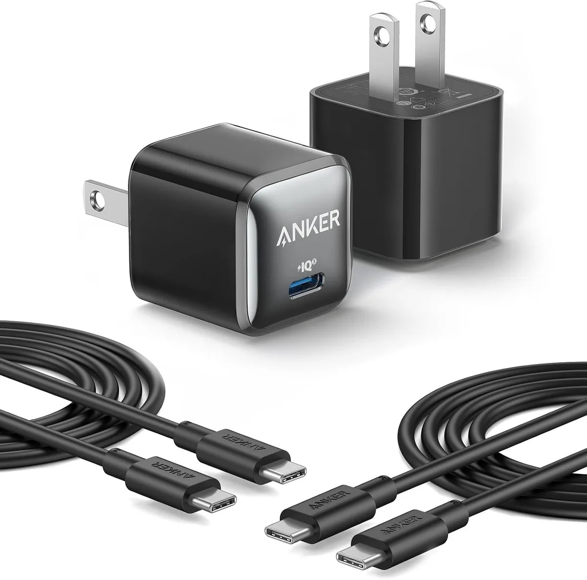 ONITOON ONITOON 20W USB-C Wall Charger 2-Pack with 2 Cables — product photo