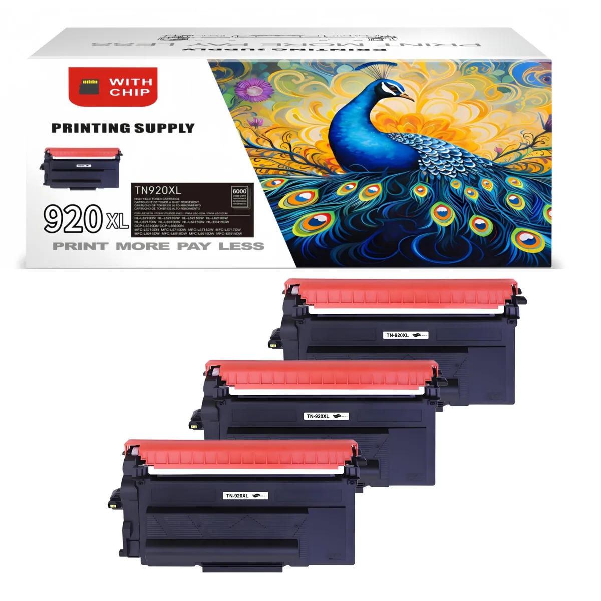 Aster Graphics Inc Aster Graphics Inc TN920XL Black Toner Cartridge 3 Pack — product photo