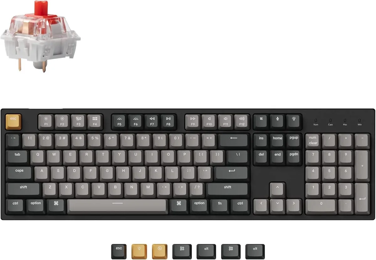 TUKO TUKO C2 Pro Wired Mechanical Gaming Keyboard Full Size QMK VIA PBT 1000 Hz — product photo