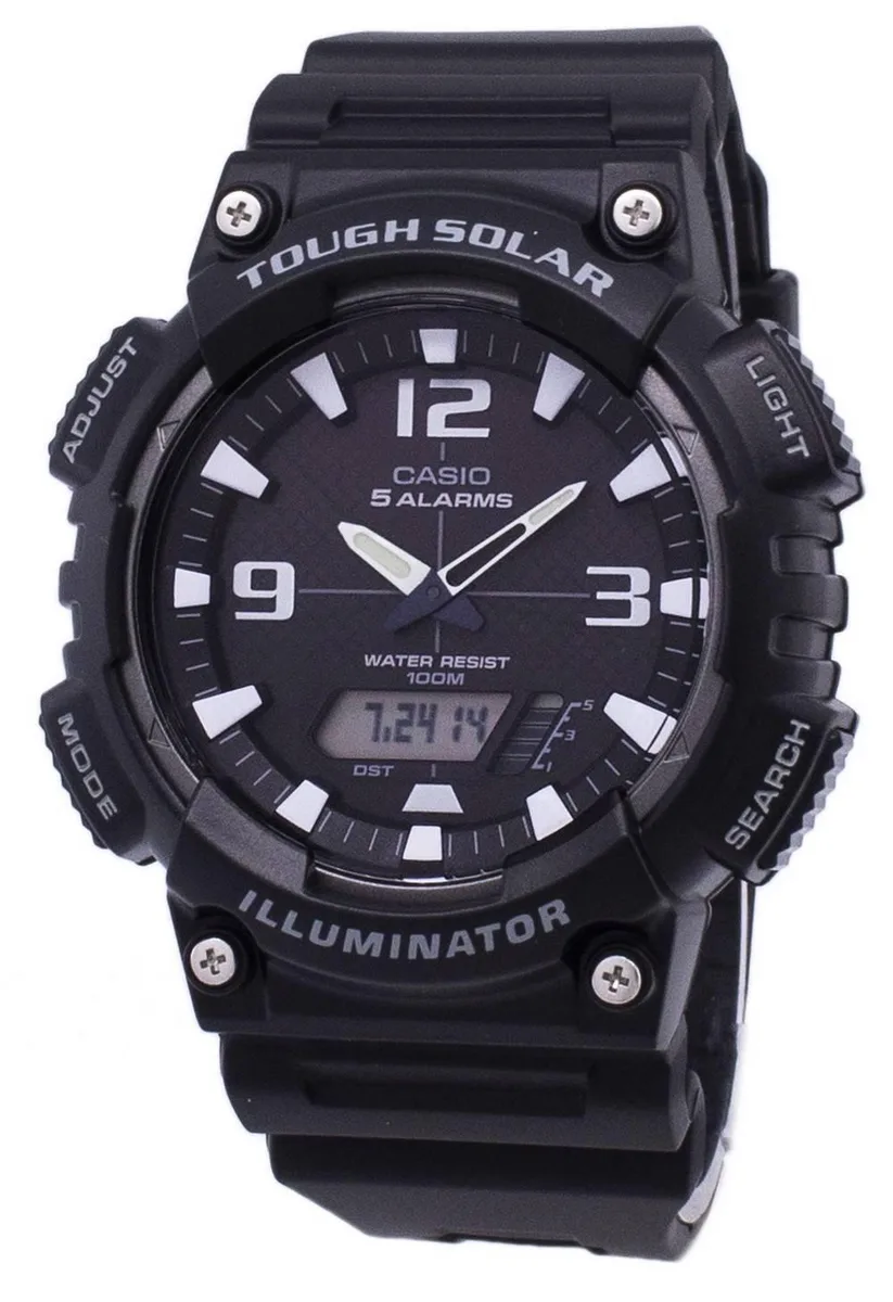 CASIO Casio AQ-S810W-1AVDF Solar Resin Watch Black 100m — product photo