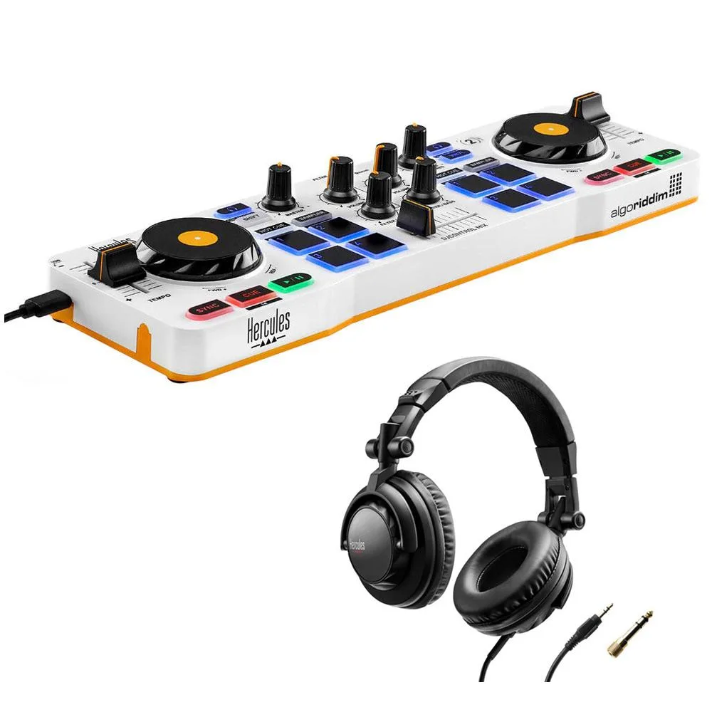 Hercules Hercules DJControl Mix DJ controller kit with HDP DJ45 headphones — product photo