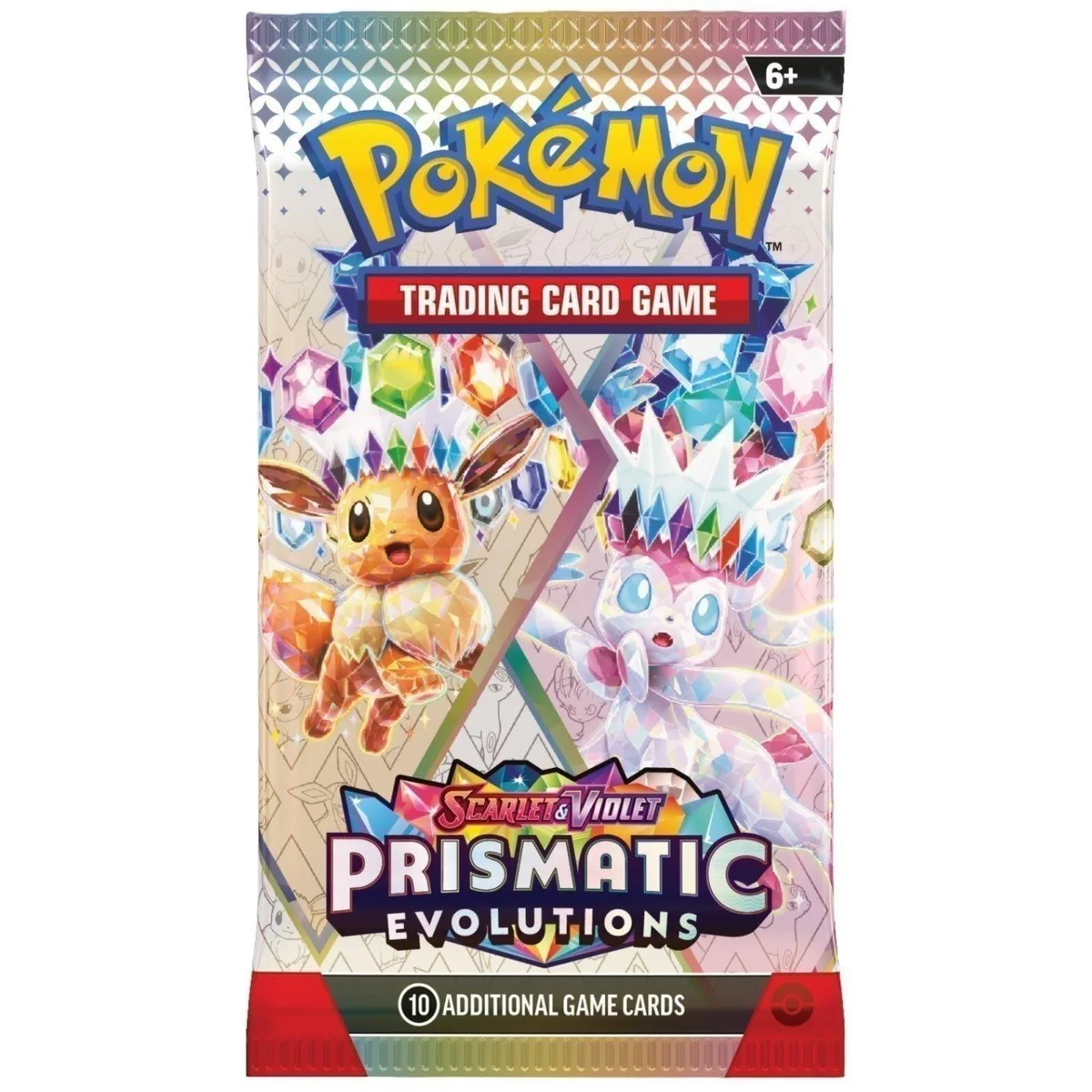 Pokemon Pokemon SV8.5 Prismatic Evolutions Booster Pack Eevee Sylveon trading card — product photo
