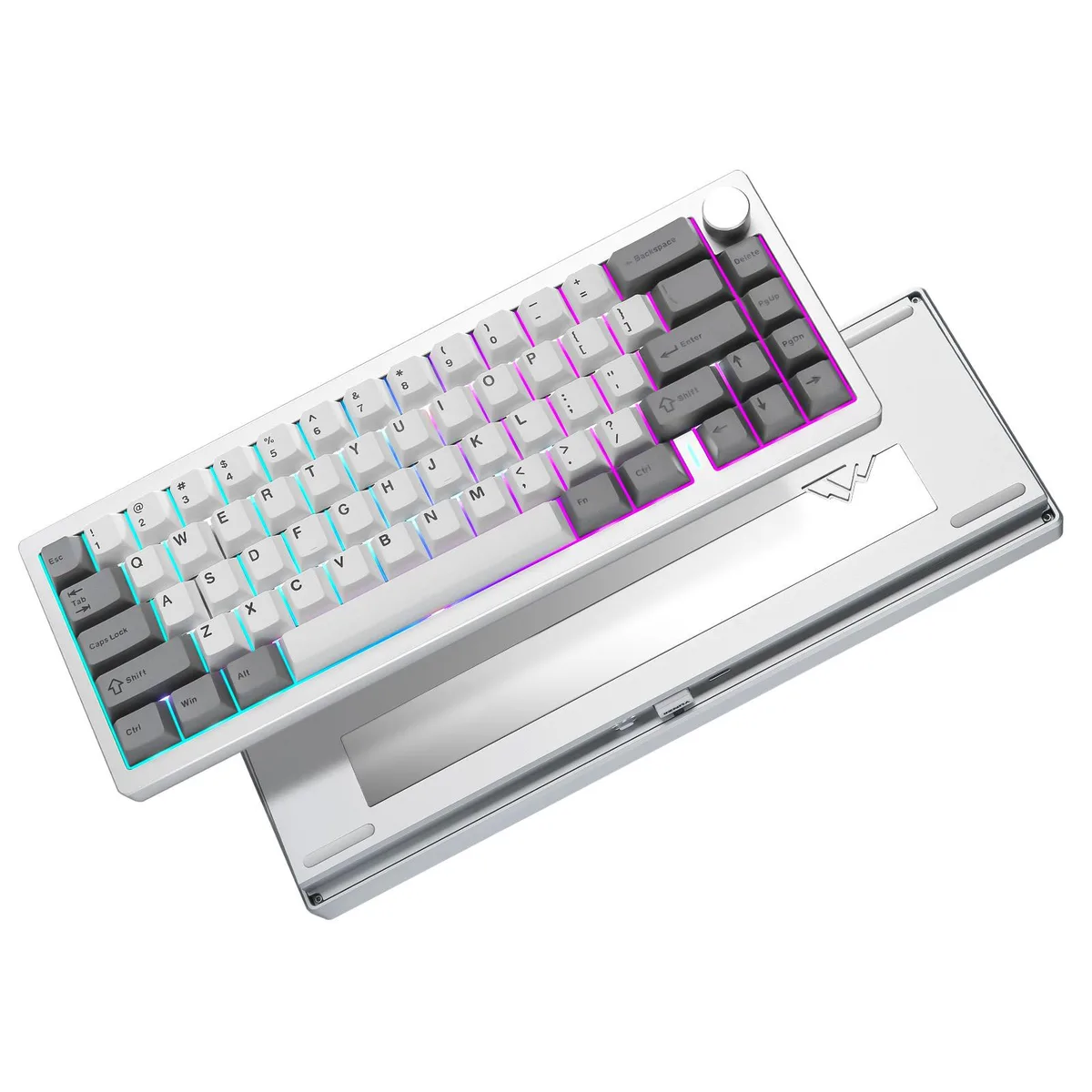 YUNZII YUNZII AL68 65% Aluminium Wireless Gaming Keyboard Silver Zero Switch — product photo