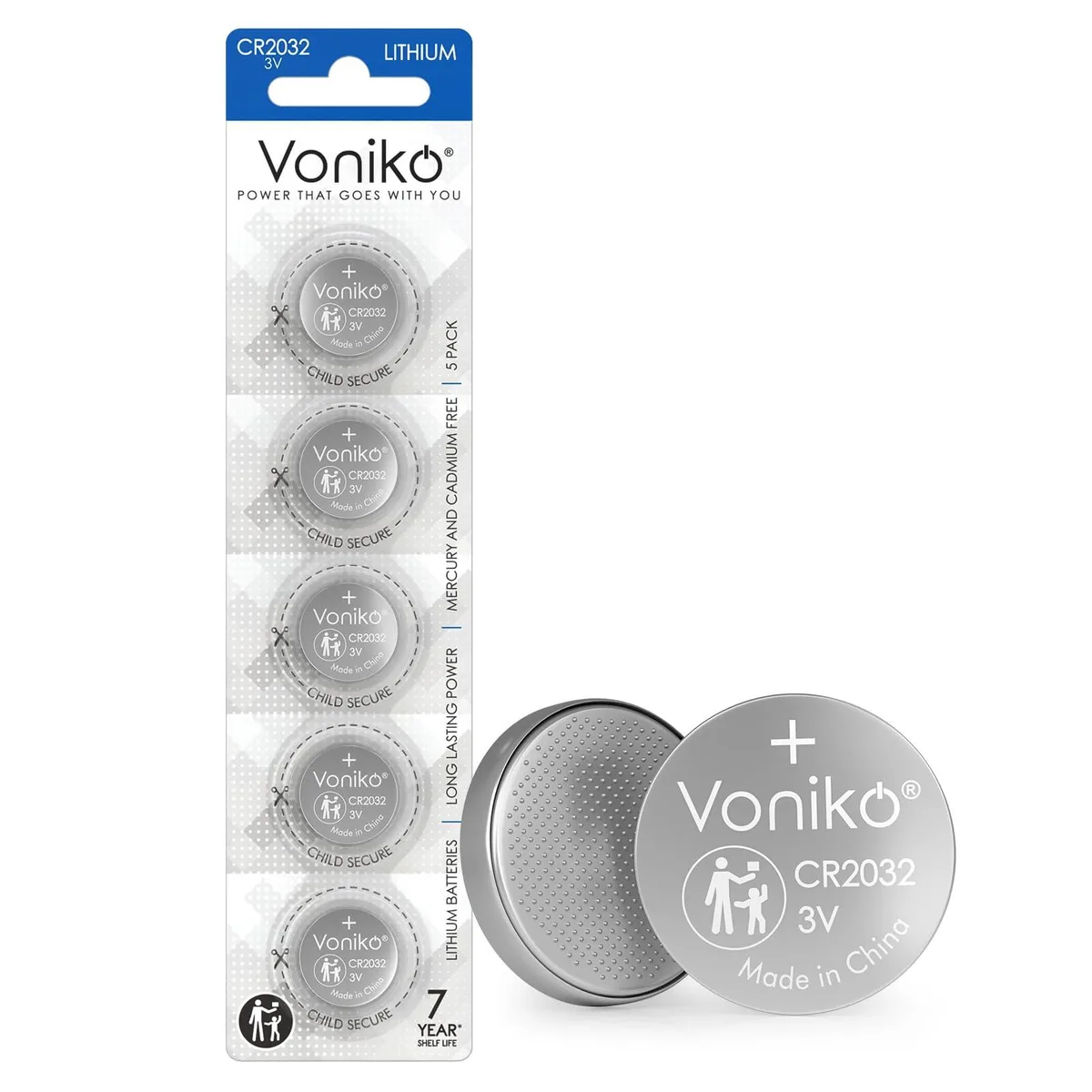 No Sew No Sew CR2032 3V Lithium Battery 5 Pack — product photo