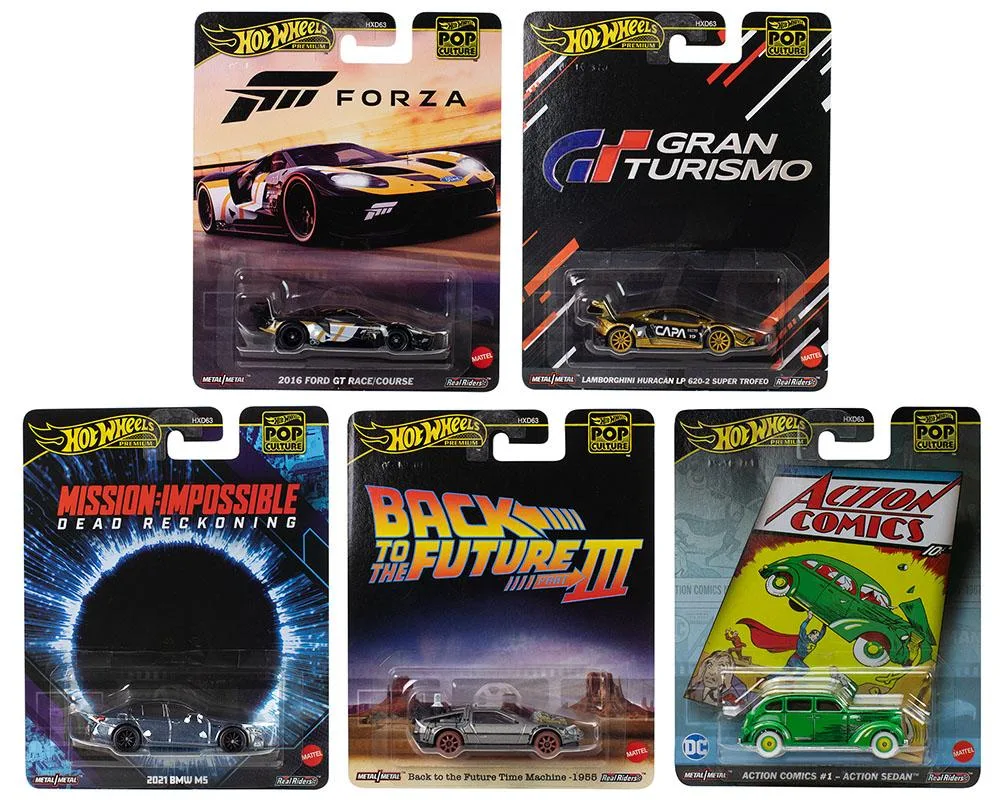 Hot Wheels Hot Wheels "Pop Culture 2025" 5-Piece Premium Set hobby collectible — product photo