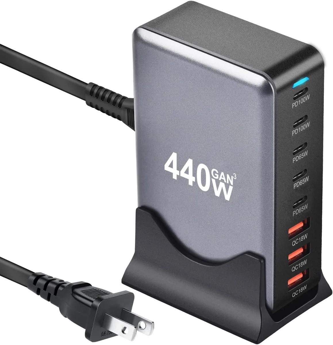 Donerton Donerton 440W GaN III 8-Port USB-C Charger — product photo