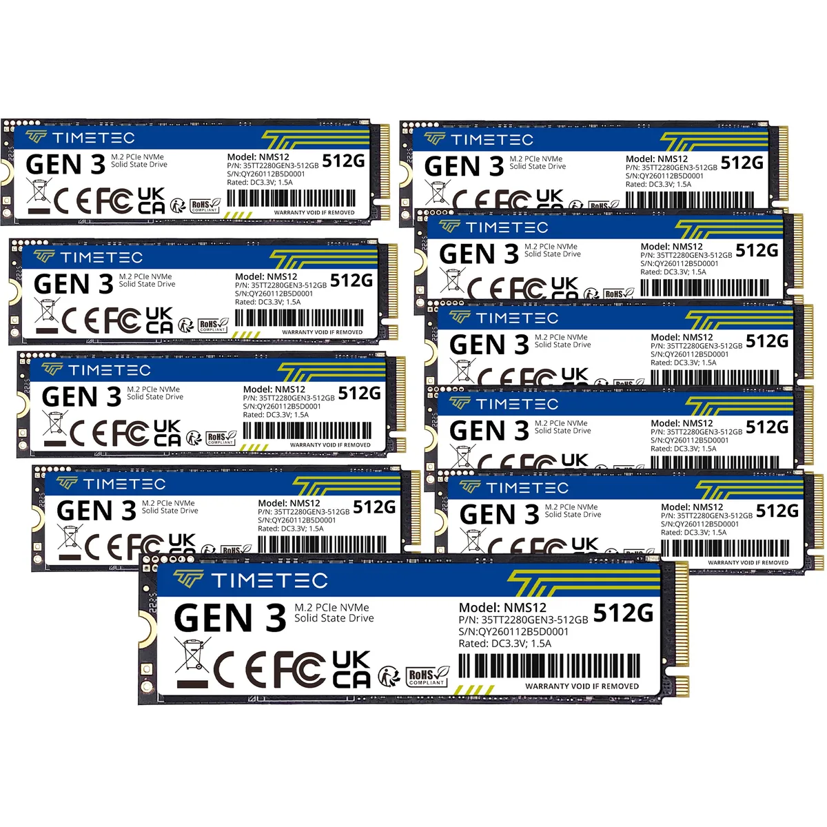 Timetec Timetec 512GB x 10 internal SSD — product photo