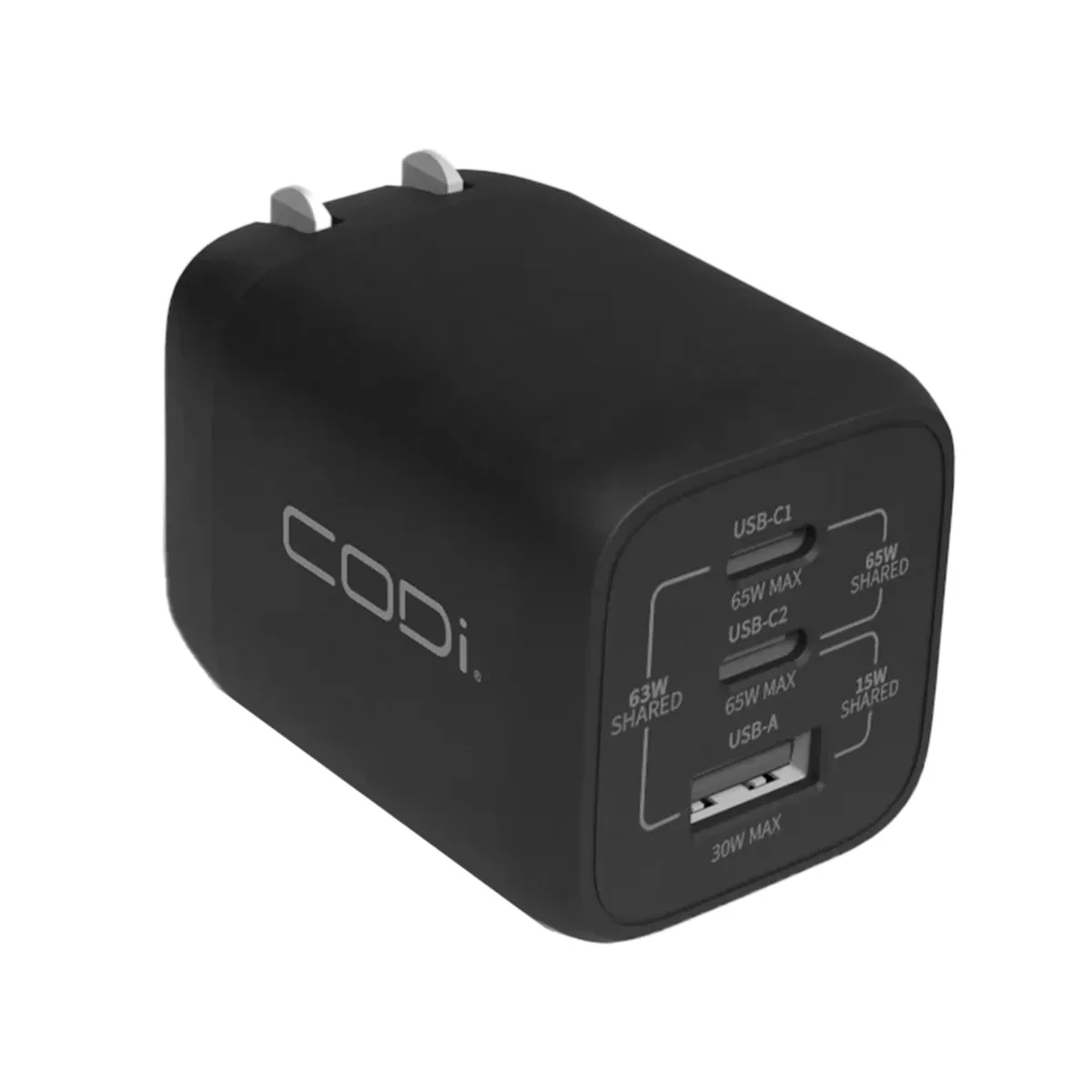 CODi CODi A01106 65W GaN Triple Port Charger — product photo