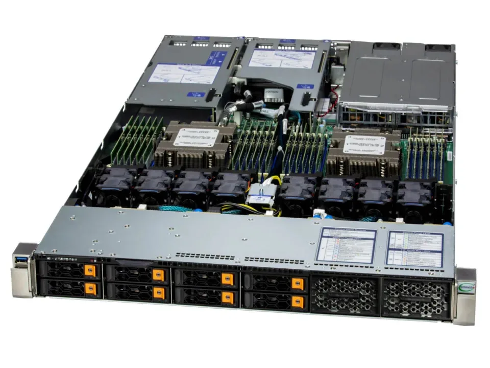 Supermicro Supermicro AS -1125HS-TNR-G1 1U rack server EPYC 9454P 48-core 384GB DDR5 960GB NVMe — product photo
