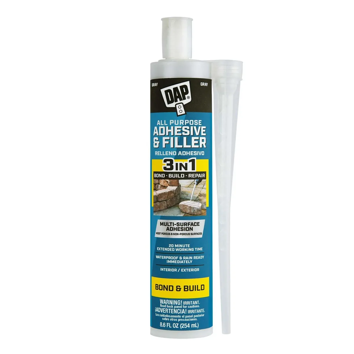 D.A.P. D.A.P. All Purpose Adhesive &amp; Filler 8.6 fl oz Grey — product photo