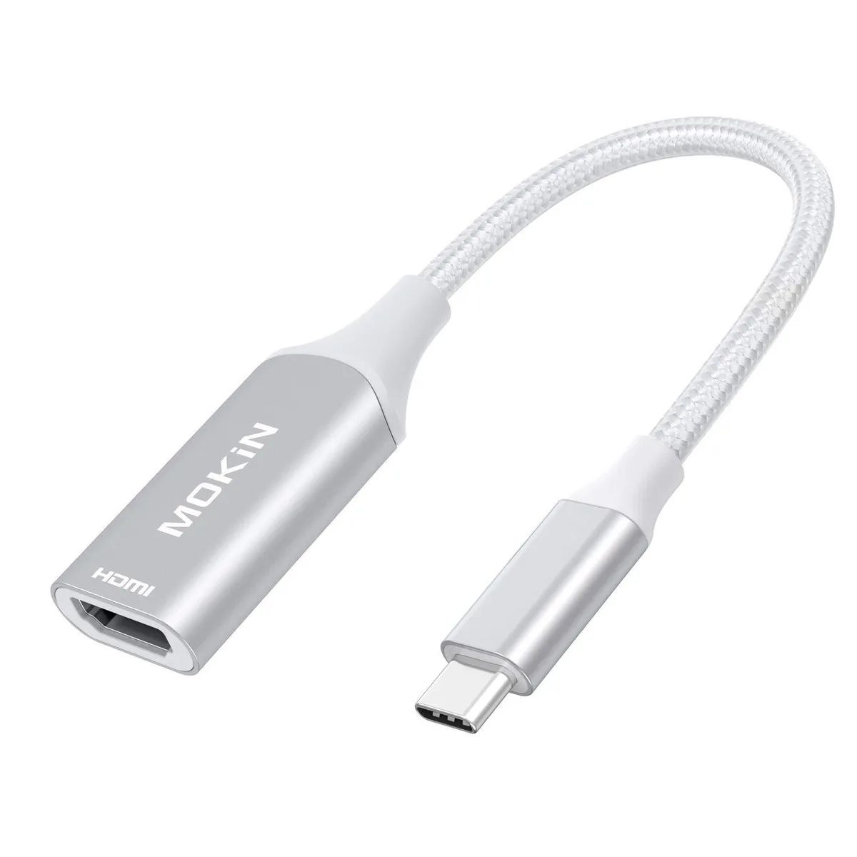 Compact USB-C to HDMI adapter with gold-plated port