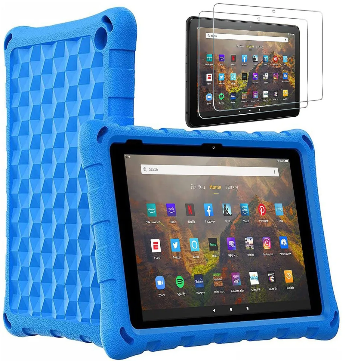 anicestore anicestore EVA Foam Hybrid Kids Case for Fire 7 12th Gen 2022 Navy Blue — product photo