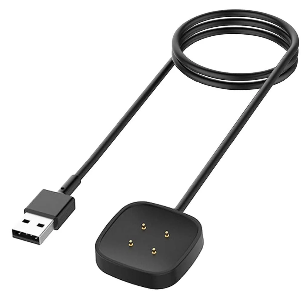  Kissmart USB charger for Fitbit Sense 1/2 Versa 3/4 magnetic dock 100cm black — product photo
