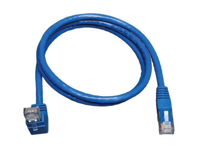 Tripp Lite Tripp Lite N204-003-BL-UP 3 ft Cat6 Up Angle to Straight Patch Cable — produktfoto